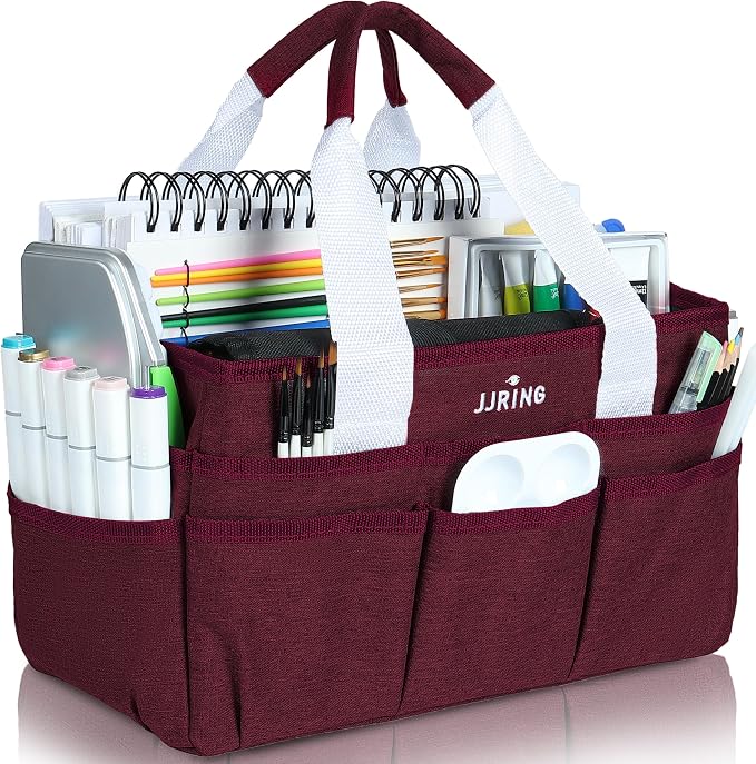 JJRING Craft Organizer Tote Bag, Art Storage Caddy by JJRING