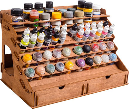 Plydolex Wooden Craft Paint Storage Rack Organizer by PLYDOLEX