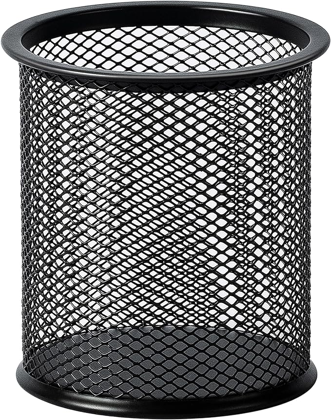 Amazon Basics Wire Mesh Pen Cup, Office Caddy Storage, ‎3.7" x 3.3" by AmazonBasics