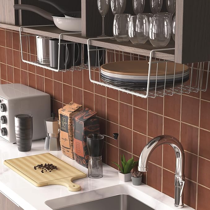 Simple Houseware 6PK Under Shelf Basket - Image 6