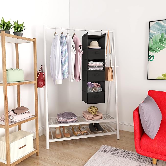 MAX Houser 6 Tier Shelf Hanging Closet Organizer, Closet Hanging Shelf - Image 5