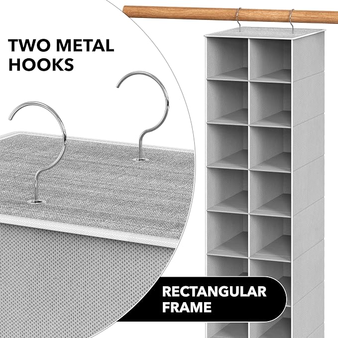 Simple Houseware 20 Section Shelves Hanging Shoes Organizer Holder - Image 6