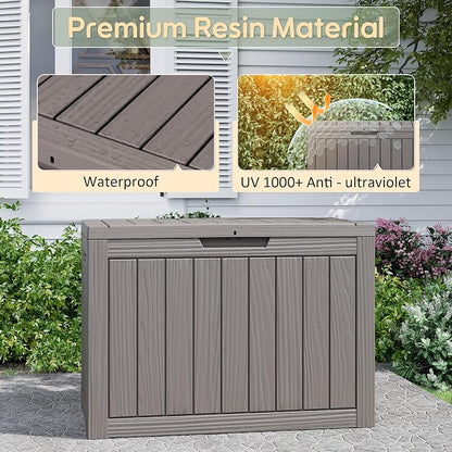 Outdoor Storage Box, Resin Deck Boxes Indoor and outdoor, Waterproof Storage - Image 2