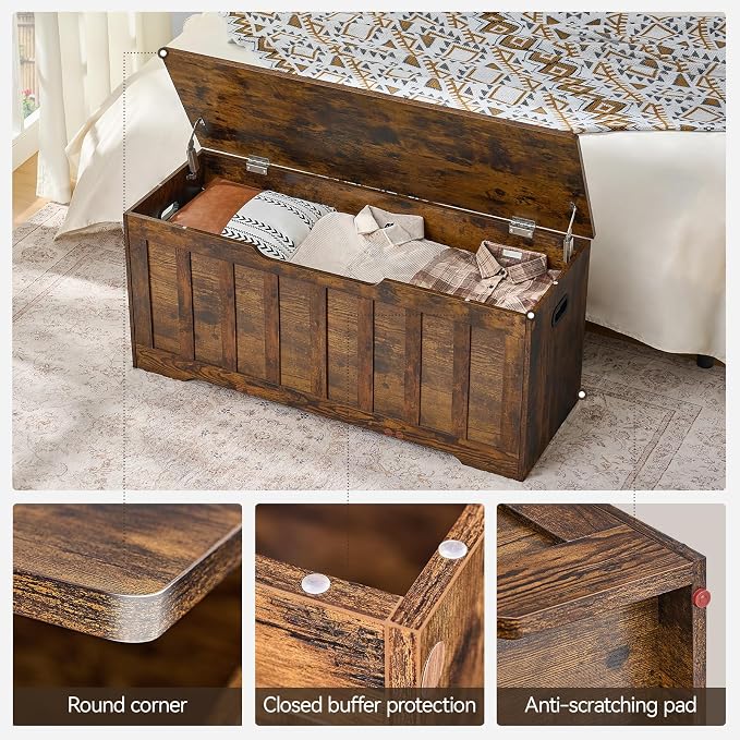 VANKILEY 43.3"Storage chest extra large, storage trunk - Image 6