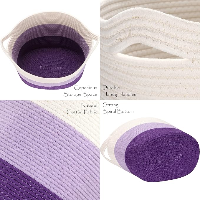 Sea Team Oval Large Cotton Rope Woven Storage Basket - Image 6