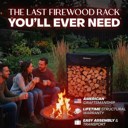 Woodhaven 3-Foot Firewood Rack – American Brand – ⅛ Plus Cord Raised Lumber - Image 3