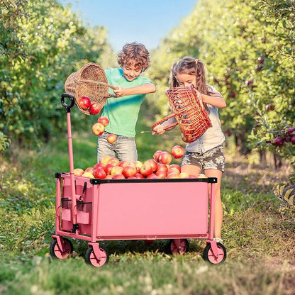 29.3" Collapsible Wagon Cart, 150L Heavy Duty Folding Utility Wagon - Image 9