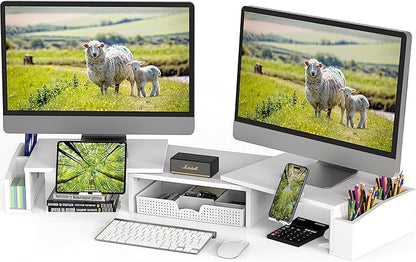 Simple Houseware Desk Dual Monitor Stand Riser by SimpleHouseware