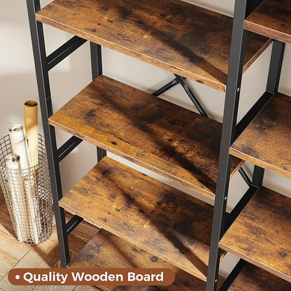 SUPERJARE Triple Bookshelf, Bookcase - Image 6