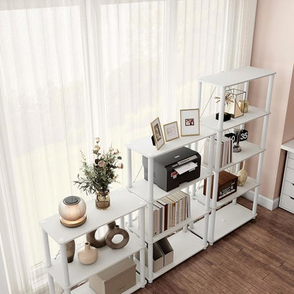 Homes: Inside + Out Apexa Modern 4-Tier Wide Shelving Units, Collectibles - Image 14