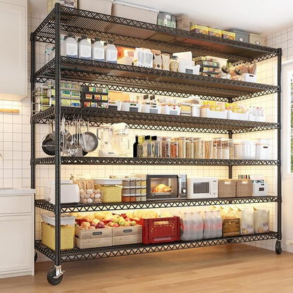 REIBII 82.6" H*60''W*17.7" D Steel Heavy Duty Wire Shelving - Image 2