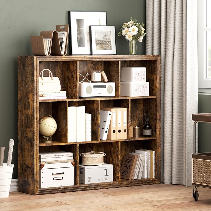 Book Shelf with 10-Cube, 43” Wide Bookshelf with Anti-Tip Device, 38” Tall Open - Image 7