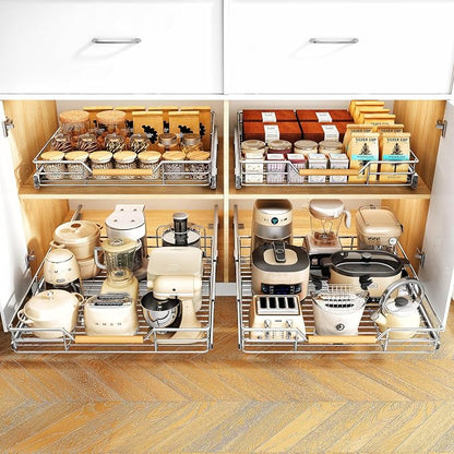 Pull out Cabinet Organizer, Heavy Duty Smooth Sliding Under Cabinet Shelves - Image 8