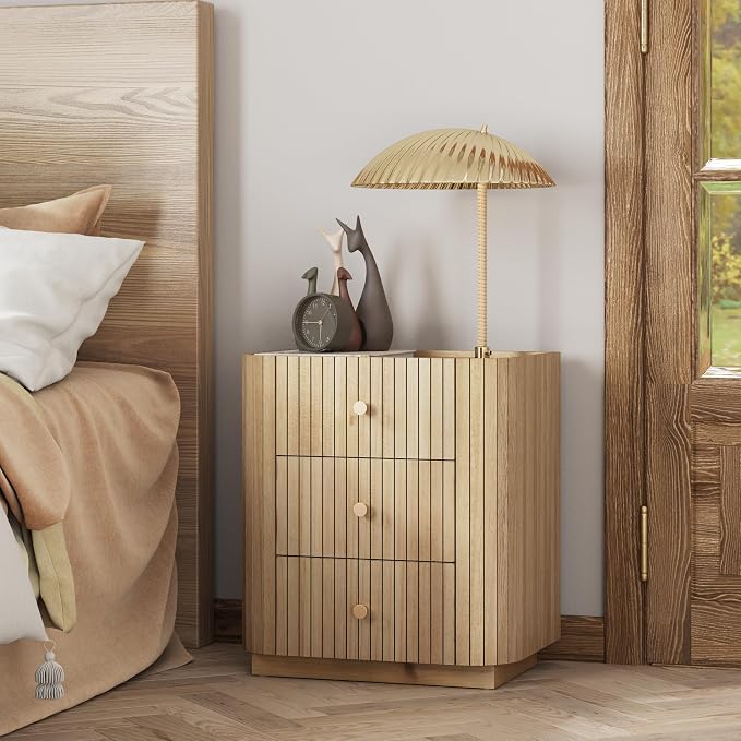 COZAYH Farmhouse 3 Drawer Wood Nightstand - Image 6