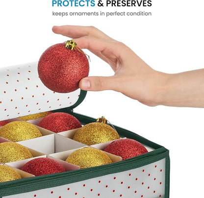ZOBER Christmas Ornament Storage Box Plastic - Image 8