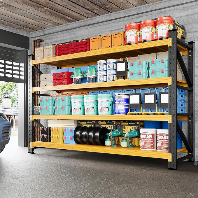 Storage Shelves, Garage Shelving Heavy Duty, Standing Shelf Units, 4 Tier Metal - Image 2