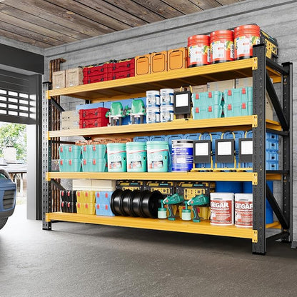 Storage Shelves, Garage Shelving Heavy Duty, Standing Shelf Units, 4 Tier Metal - Image 2