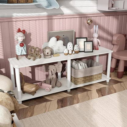 Homes: Inside + Out Apexa Modern 2-Tier Extra Wide Shelving Units, Collectibles - Image 14