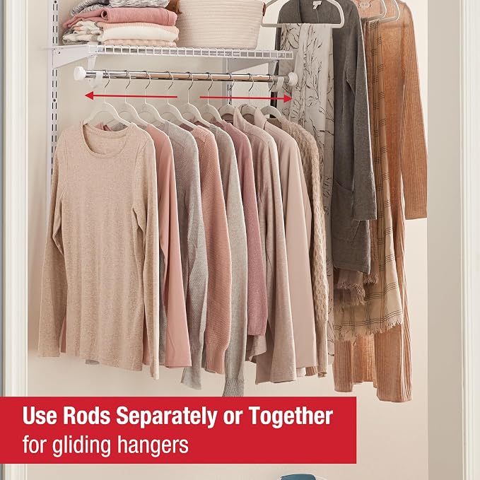 Rubbermaid Configurations Custom Closet Kit 3-6 Ft. Adjustable Metal Wire - Image 4