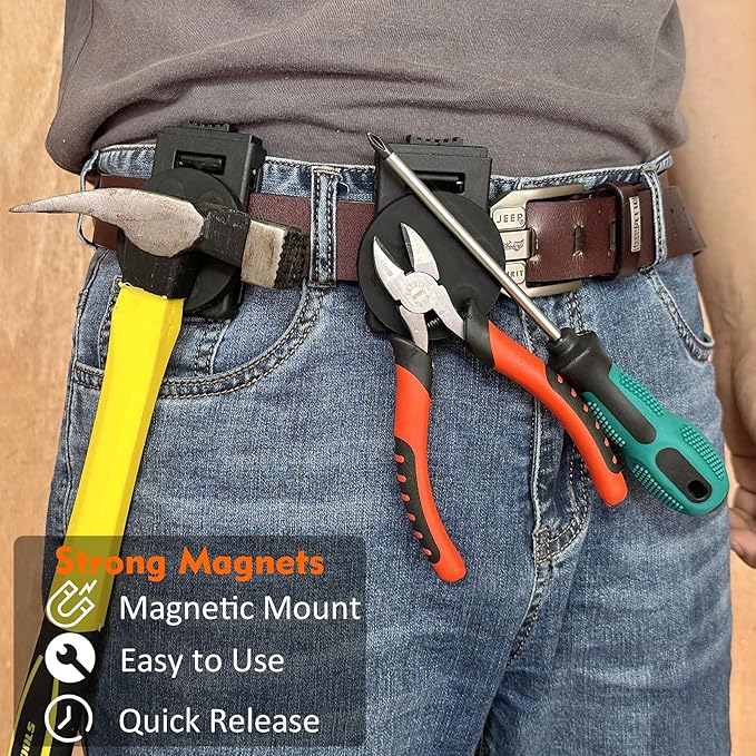 MUTUACTOR Tool Holster Belt Clip, Heavy-Duty Magnetic Tool Holder - Image 6