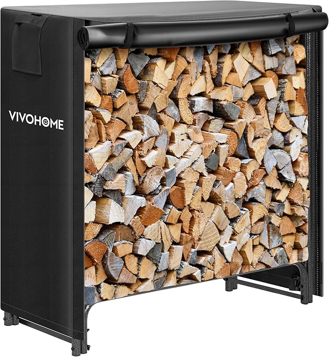 VIVOHOME 3 ft Heavy Duty Firewood Rack Outdoor by VIVOHOME