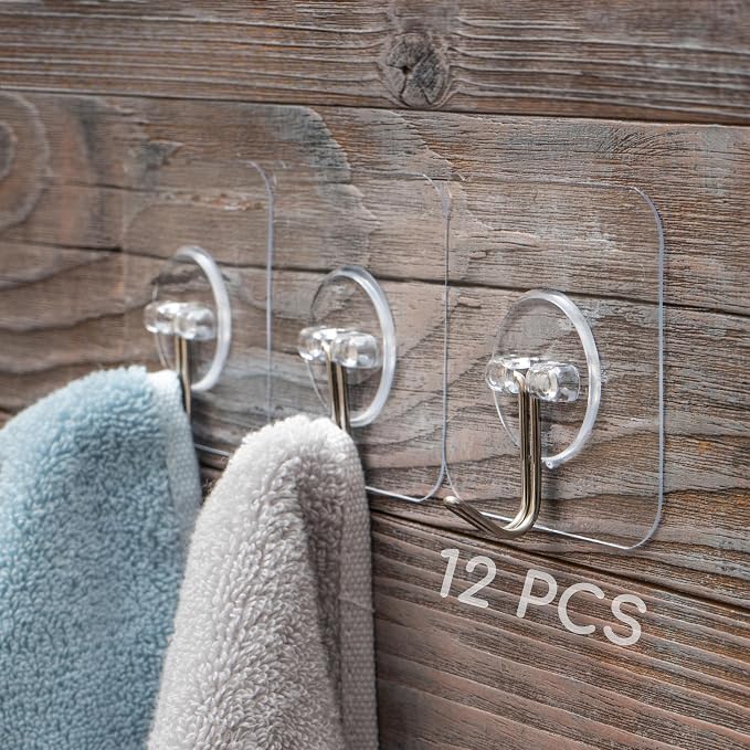 GLUIT Adhesive Wall Hooks for Hanging Heavy Duty 22 lbs Hooks for Walls No - Image 9