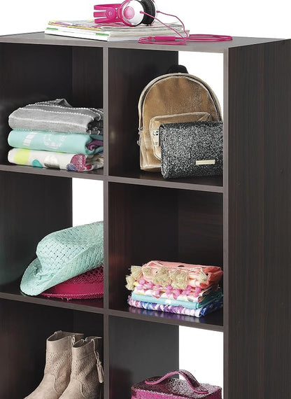 Whitmor 6 Cube Bookcase, 3 Tier Stackable MDF Bookself, Open Storage Display - Image 5