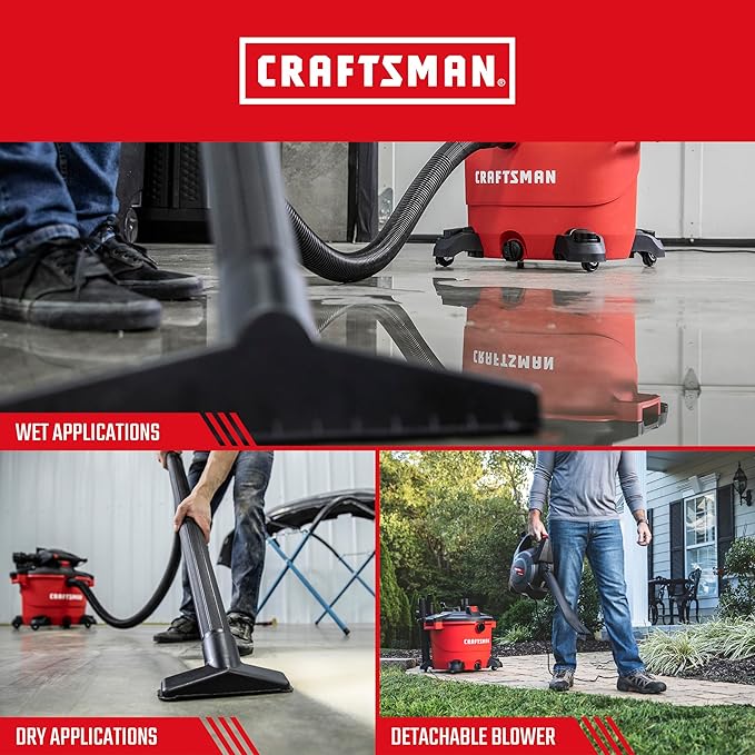 Craftsman CMXEVBE17607 16 Gallon 6.5 Peak HP Wet/Dry Vac - Image 4