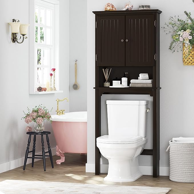 UTEX Above Toilet Storage Cabinet, Bathroom Organizer - Image 7