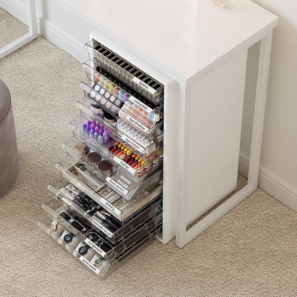 WOPITUES Storage Drawer Cart, Mobile Storage Cabinet, Makeup Storage - Image 9