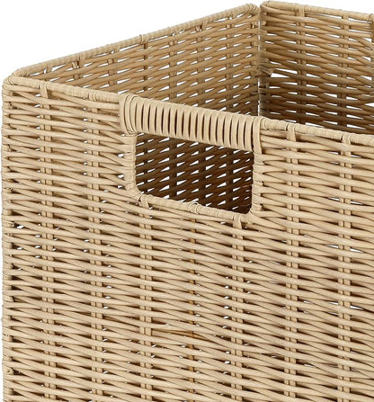 10.5 x 10.5 in Plastic Wicker Baskets - Image 5
