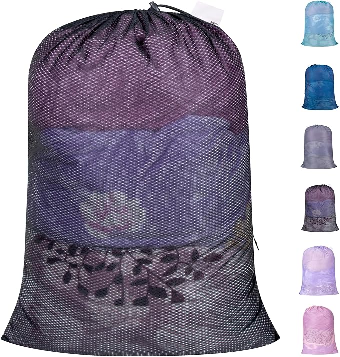 Polecasa Heavy Duty Diamond Mesh Laundry Bag, Machine Washable, Commercial Grade by Polecasa