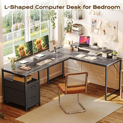 PRAISUN 63 Inch L Shaped Desk - Image 3