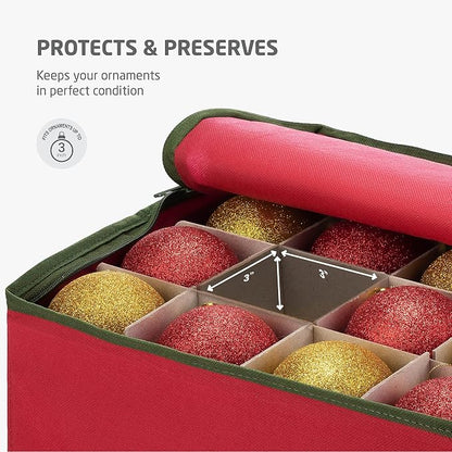 ZOBER Large Christmas Ornament Storage Box - Image 8