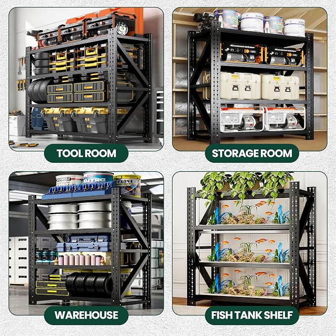 Heavy Duty Garage Storage Shelves 4000LBS Capacity, Metal Shelving Unit - Image 9