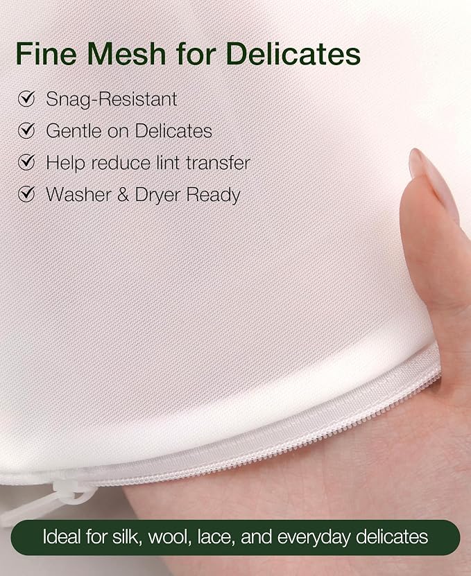 Laundry Bags Mesh Wash Bags for Delicates, 3 Pack | Tangle-Free, Snag‑Resistant - Image 3