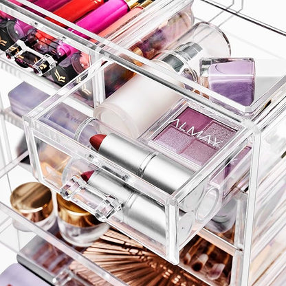Sorbus Acrylic Makeup Organizer Set, 6-Drawer Vanity & Countertop Cosmetic - Image 5