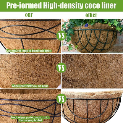 2 Pack 12 Inch Round Replacement Coco Liners - Image 5