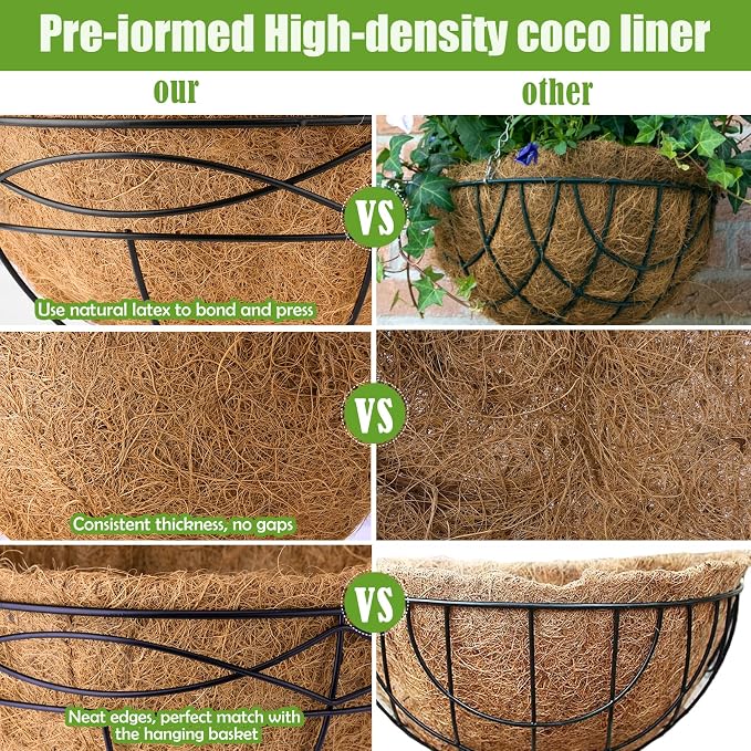 24 Inch Natural Coconut Fiber Liner - Image 5