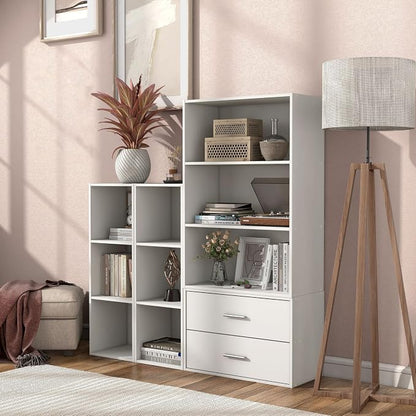 Homes: Inside + Out Apexa 3-Cube Storage Organizer Shelves, Stackable Wood - Image 12