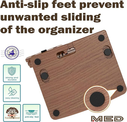 MED Wood Phone Docking Station – Nightstand Desk Organizer - Image 9