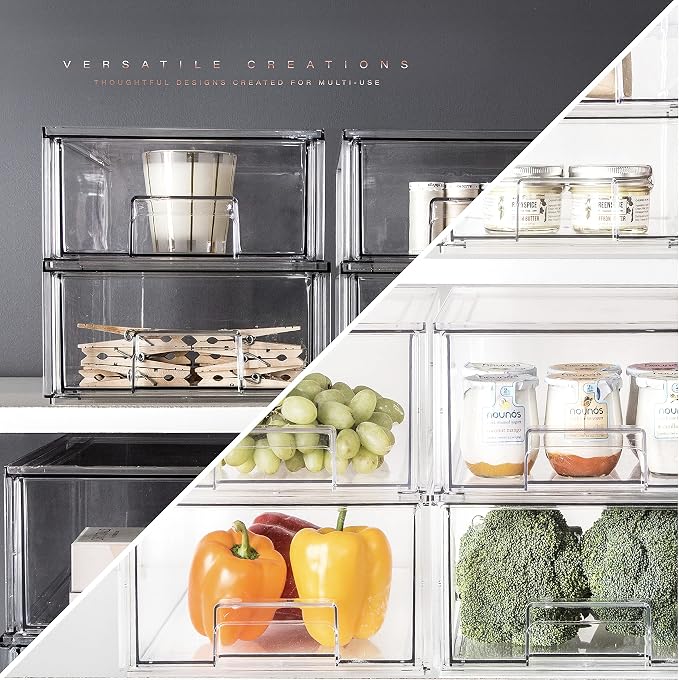 BINO | Stackable Plastic Storage Drawers, Large - Image 5