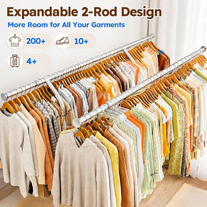 GRANNY SAYS Heavy Duty Clothes Rack Rolling Clothing Racks - Image 3
