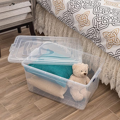 Superio Storage Bins with Lids- Clear Boxes - Image 8