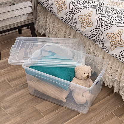 Superio Storage Bins with Lids- Clear Boxes - Image 8