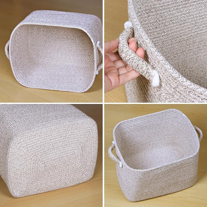 Kntiwiwo Storage Baskets for Organizing 14.7”x11”x9.6” Rope Storage Baskets for - Image 4