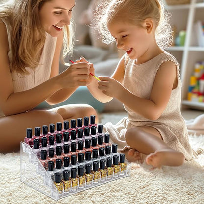 5-Tier Clear Acrylic Nail Polish Storage, Holds 40-80 Bottles, Sunglasses - Image 6