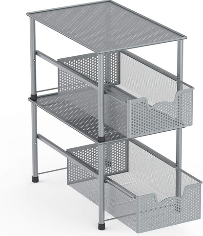 Simple Houseware Stackable Under Sink Cabinet Sliding Basket Organizer Drawer - Image 4