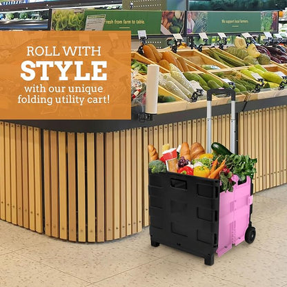 Ultra-Slim Rolling Collapsible Storage Pack-N-Roll Utility-carts, - Image 7