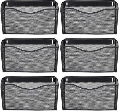 EASEPRES 6 Single Pocket Mesh Hanging File Organizer, Vertical Wall Mounted - Image 7